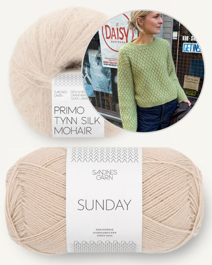 Jenny Blouse | fluffy smock pattern from Sunday and Primo Tynn Silk Mohair by Sandnes Garn