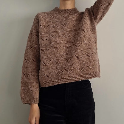 Hazelnut Sweater | zartes Muster aus Le Petit Lambswool von Biches & Bûches
