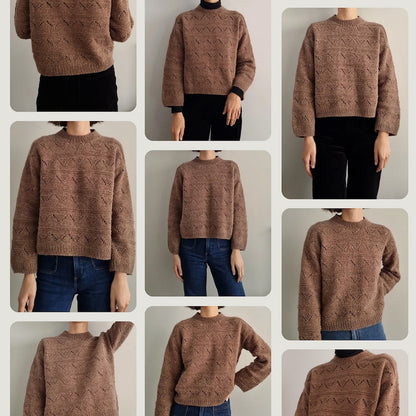 Hazelnut Sweater | zartes Muster aus Le Petit Lambswool von Biches & Bûches