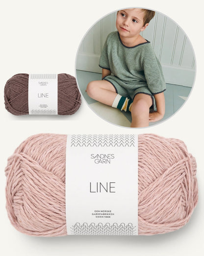 Jonathan Set Junior | bandes contrastantes sportives en Line de Sandnes Garn