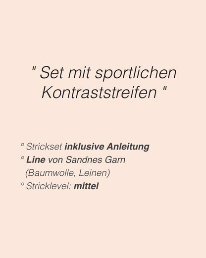 Jonathan Set Junior | bandes contrastantes sportives en Line de Sandnes Garn