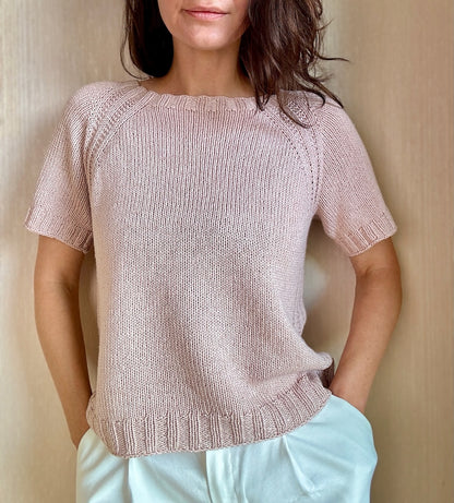 Mellow Mood Top | T-shirt basique, léger et doux en Line de Sandnes Garn