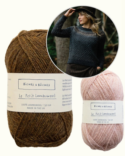 Junction Sweater | romantisks norvēģu džemperis no Biches & Bûches Le Petit Lambswool dzijas