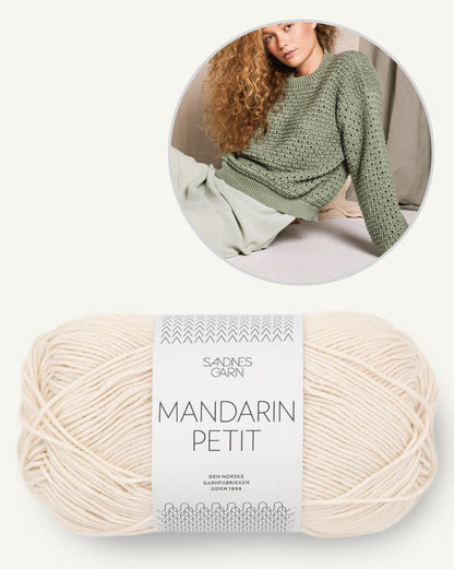 Pull June | léger pull d'été en Mandarin Petit de Sandnes Garn