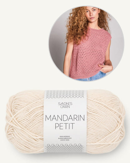 June Top Sandnes | lässiges Lochmuster aus Mandarin Petit von Sandnes Garn