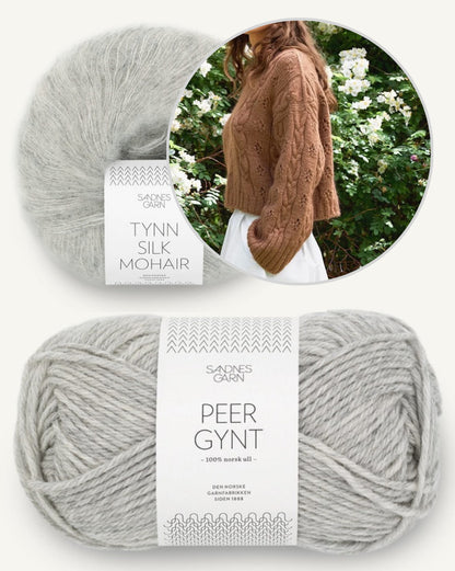 Junia džemperis | romantisks pīņu raksts no Peer Gynt un Tynn Silk Mohair dzijām no Sandnes Garn