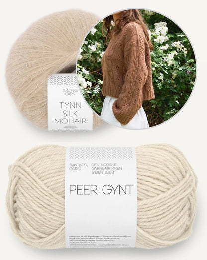 Junia džemperis | romantisks pīņu raksts no Peer Gynt un Tynn Silk Mohair dzijām no Sandnes Garn