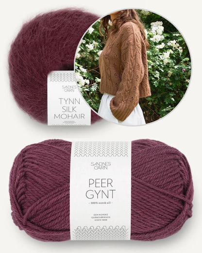 Junia džemperis | romantisks pīņu raksts no Peer Gynt un Tynn Silk Mohair dzijām no Sandnes Garn