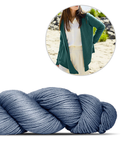 Kanshoku kardigan | vabalt lahtiselt kantav, valmistatud Rosy Green Wooli Cheeky Merino Joy lõngast