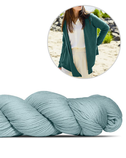 Kanshoku kardigan | vabalt lahtiselt kantav, valmistatud Rosy Green Wooli Cheeky Merino Joy lõngast