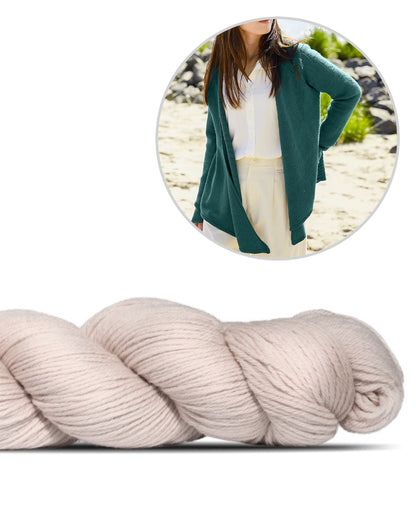 Kanshoku kardigan | vabalt lahtiselt kantav, valmistatud Rosy Green Wooli Cheeky Merino Joy lõngast