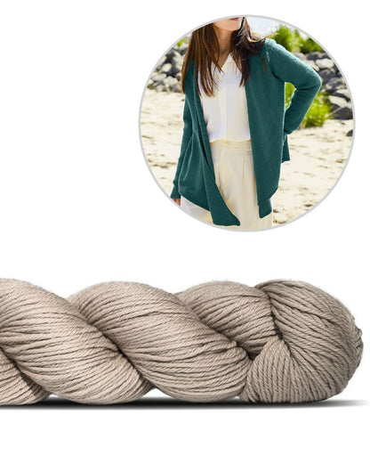 Kanshoku kardigan | vabalt lahtiselt kantav, valmistatud Rosy Green Wooli Cheeky Merino Joy lõngast