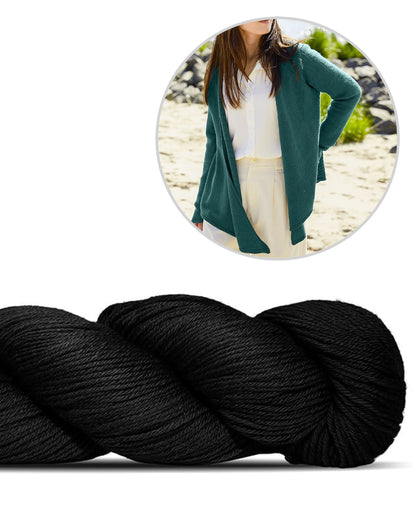 Kanshoku kardigan | vabalt lahtiselt kantav, valmistatud Rosy Green Wooli Cheeky Merino Joy lõngast