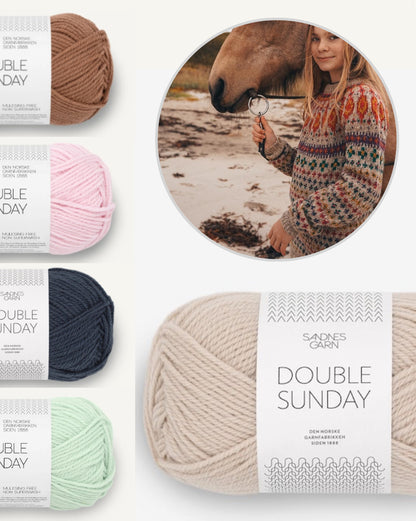 Kathmandu Pullover Kids | van Double Sunday van Sandnes Garn - Breiset met PDF-instructies