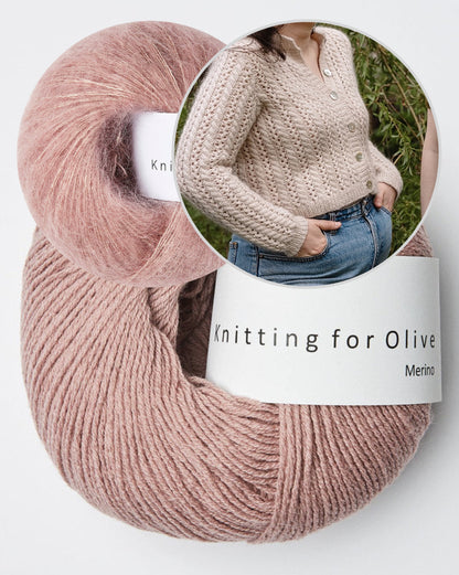 Cathy Cardigan | bezauberndes Lacemuster aus Merino und Soft Silk Mohair von Knitting for Olive
