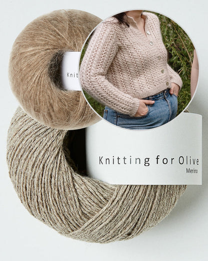 Cathy Cardigan | bezauberndes Lacemuster aus Merino und Soft Silk Mohair von Knitting for Olive