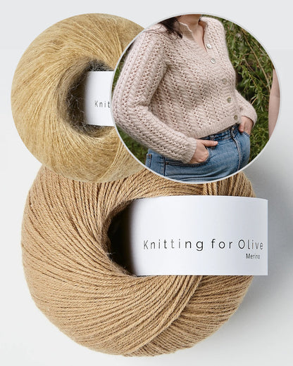 Cathy Cardigan | bezauberndes Lacemuster aus Merino und Soft Silk Mohair von Knitting for Olive