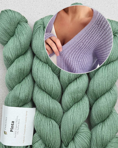 Katie Cardigan | classique en demi-côtes avec la Pinta de Pascuali