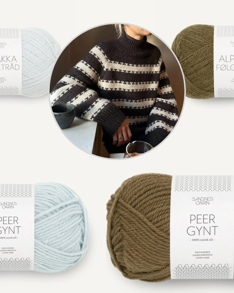 PetiteKnit Key Sweater mit Peer Gynt und Alpakka Folgetrad von Sandnes Garn 9