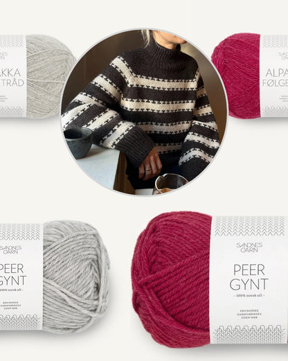 PetiteKnit Key Sweater mit Peer Gynt und Alpakka Folgetrad von Sandnes Garn 11