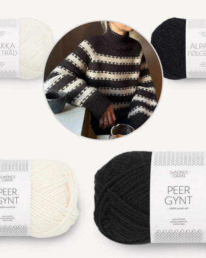 PetiteKnit Key Sweater mit Peer Gynt und Alpakka Folgetrad von Sandnes Garn 7