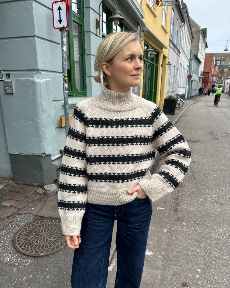 Key Sweater | stilvoll verzahnte Streifen aus Peer Gynt und Alpakka Folgetrad von Sandnes Garn