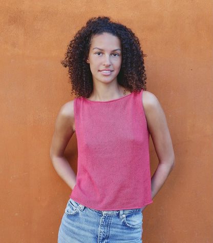 Sigrid Top | let A-formet model i ren silke fra Knitting for Olive