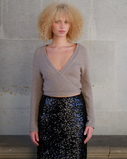 Late Summer Wrap | Charmante veste enveloppante en mérinos et doux mohair de soie