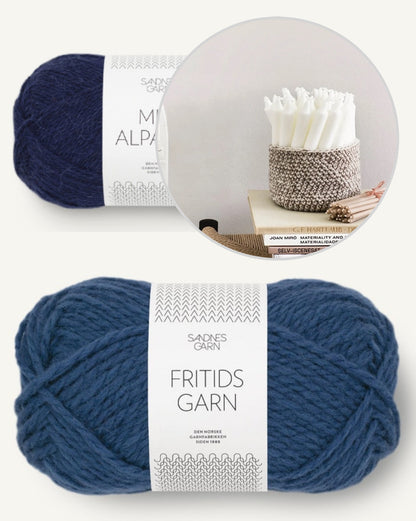 Small Basket | super easy made of Fritidsgarn and Mini Alpakka by Sandnes Garn
