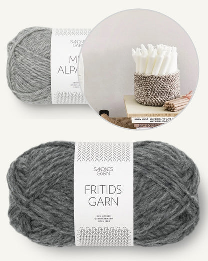Small Basket | super easy made of Fritidsgarn and Mini Alpakka by Sandnes Garn