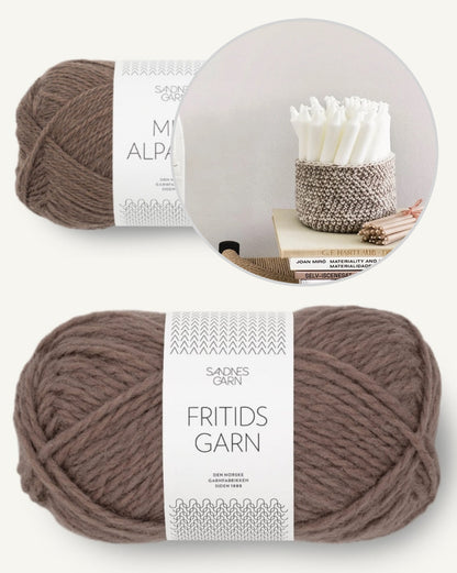 Small Basket | super easy made of Fritidsgarn and Mini Alpakka by Sandnes Garn