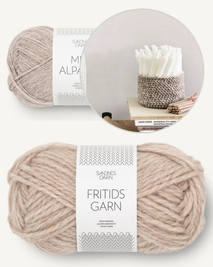 Small Basket | super easy made of Fritidsgarn and Mini Alpakka by Sandnes Garn