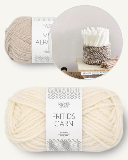 Small Basket | super easy made of Fritidsgarn and Mini Alpakka by Sandnes Garn