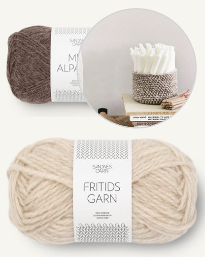 Small Basket | super easy made of Fritidsgarn and Mini Alpakka by Sandnes Garn