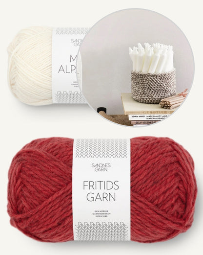 Small Basket | super easy made of Fritidsgarn and Mini Alpakka by Sandnes Garn