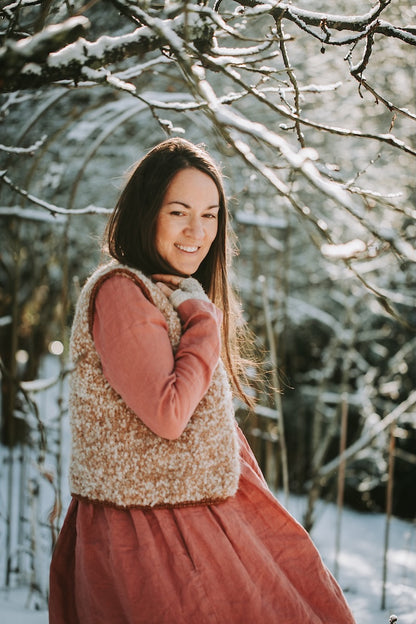 Mellow Vest Chunky | verspielter Lagen Look aus Teddy Dear und Brisa