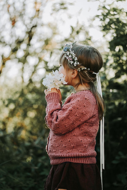 Wiesenblume Cardigan Kinder | märchenhafte Jacke aus Sole von Pascuali