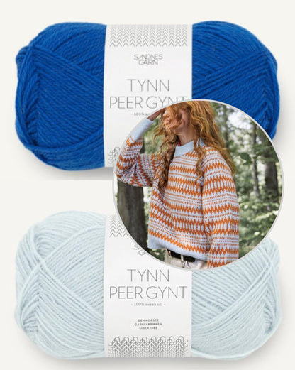 Kleiva Damegenser mit Tynn Peer Gynt | Strickset mit gedruckter Anleitung 2410 Norske Ikoner