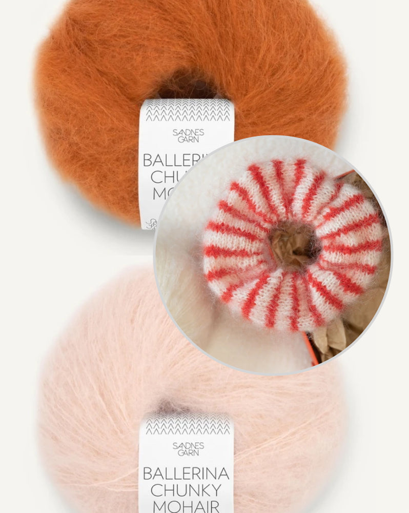 Sandnes Knit a Scrunchie Set mit Gratisanleitung aus Ballerina Chunky Mohair von Sandnes Garn 5