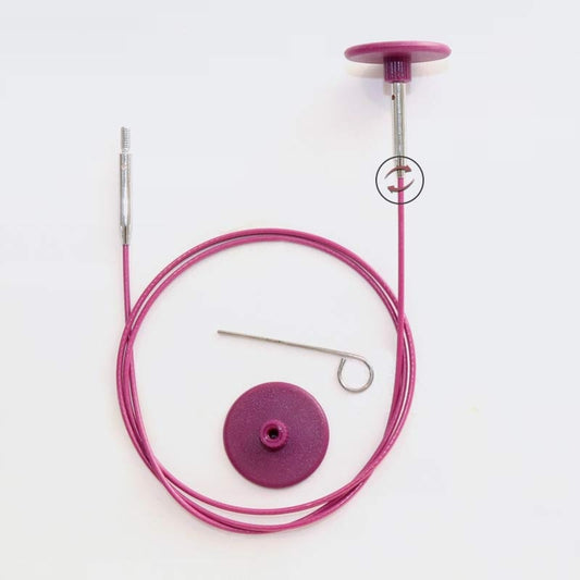 Cables 360° for interchangeable needle tips