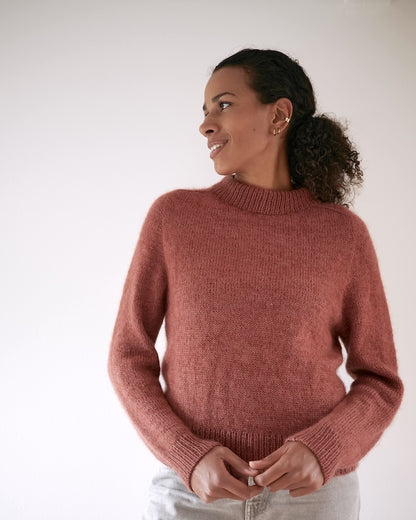 Carlie Sweater | décontracté et élégant en mérinos et Soft Silk Mohair de Knitting for Olive