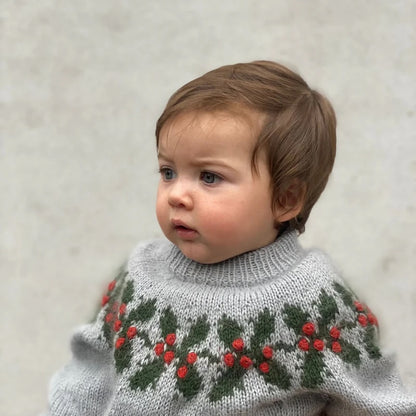 Holly Sweater Kids | charming Christmas sweater made of Merino and Soft Silk Mohair by Knitting for Olive