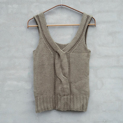 Twisted V-Top | zarter Zopf mit Pure Silk von Knitting for Olive