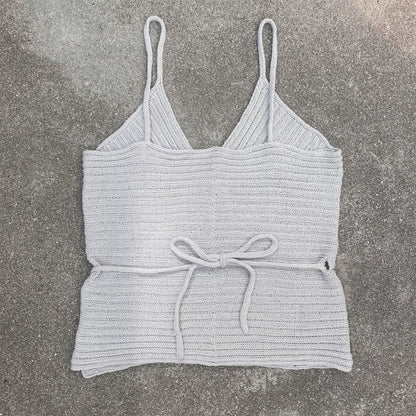 Yoko Top | Haut cache-cœur en soie pure de Knitting for Olive