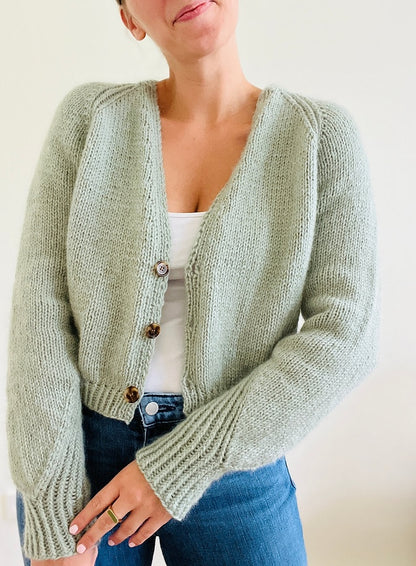 Kolibri by Johanna Edgar Cardigan mit Heavy Merino und Soft Silk Mohair von Knitting for Olive 11