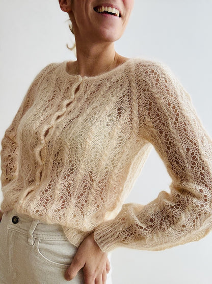 Cardigan Gerardina | délicat motif en Mohair Bliss de Pascuali