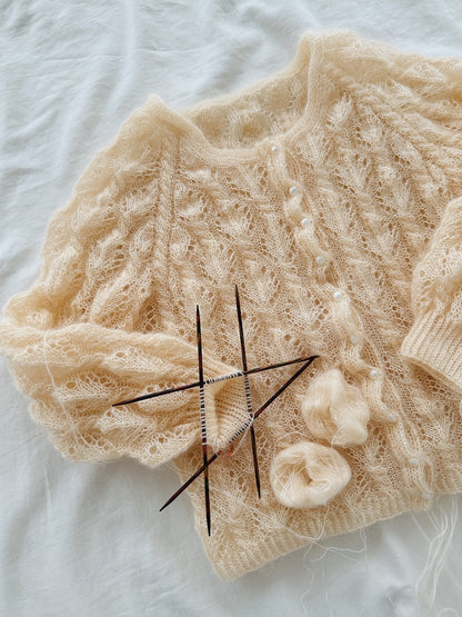 Cardigan Gerardina | délicat motif en Mohair Bliss de Pascuali