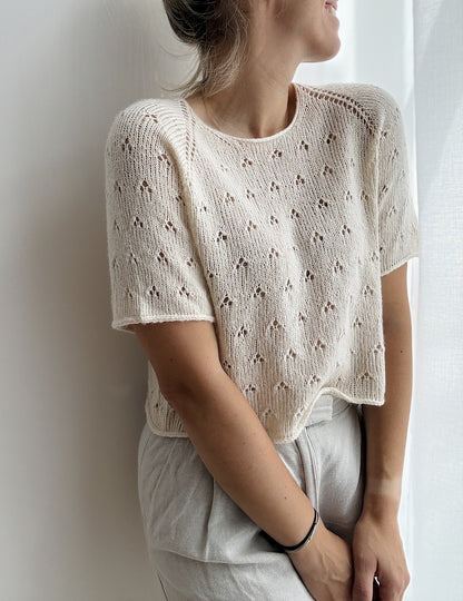 Lillie Tee | delicate lace pattern made from Suave by Pascuali