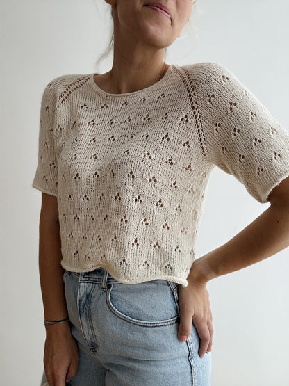 Lillie Tee | delicate lace pattern made from Suave by Pascuali