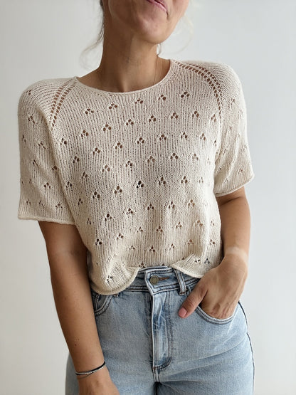 Lillie Tee | delicate lace pattern made from Suave by Pascuali